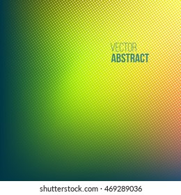 Halftone background. Green yellow orange abstract spotted pattern. Vector illustration for business presentation