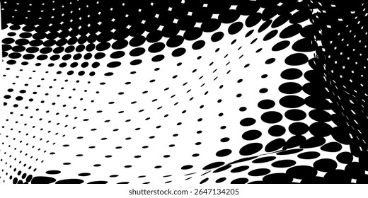 Halftone background. Grunge halftone pop art texture. White and black abstract wallpaper. Geometric retro vector modern

