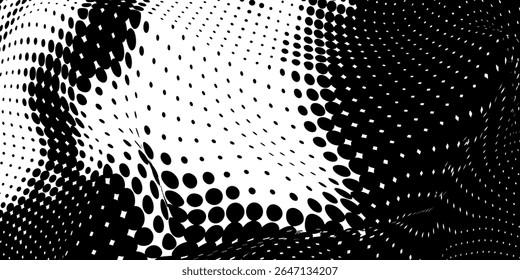 Halftone background. Grunge halftone pop art texture. White and black abstract wallpaper. Geometric retro vector modern
