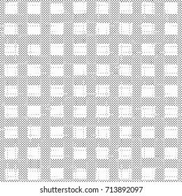 Halftone Background. Grunge Vector Illustration With Ink Dots Texture Design Element. Abstract Image With Dirty, Dotted, Black Circles. Dark Round Particles Backdrop On A White Background.