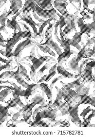 Halftone Background. Grunge Vector Illustration With Ink Dots Texture Design Element. Abstract Image With Dirty, Dotted, Black Circles. Dark Round Particles Backdrop On A White Background.