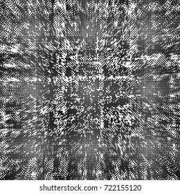 Halftone Background. Grunge Vector Illustration With Ink Dots Texture Design Element. Abstract Image With Dirty, Dotted, Black Circles. Dark Round Particles Backdrop On A White Background.