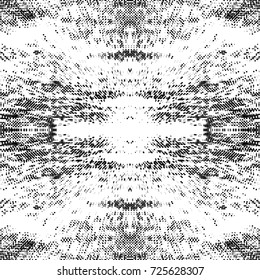 Halftone Background. Grunge Vector Illustration With Ink Dots Texture Design Element. Abstract Image With Dirty, Dotted, Black Circles. Dark Round Particles Backdrop On A White Background.
