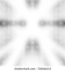 Halftone Background. Grunge Vector Illustration With Ink Dots Texture Design Element. Abstract Image With Dirty, Dotted, Black Circles. Dark Round Particles Backdrop On A White Background.