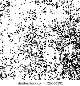 Halftone Background. Grunge Vector Illustration With Ink Dots Texture Design Element. Abstract Image With Dirty, Dotted, Black Circles. Dark Round Particles Backdrop On A White Background.