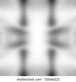Halftone Background. Grunge Vector Illustration With Ink Dots Texture Design Element. Abstract Image With Dirty, Dotted, Black Circles. Dark Round Particles Backdrop On A White Background.