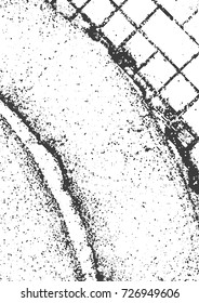 Halftone Background. Grunge Vector Illustration With Ink Dots Texture Design Element. Abstract Image With Dirty, Dotted, Black Circles. Dark Round Particles Backdrop On A White Background.