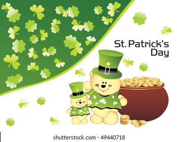 halftone background with leprechaun earthenware