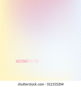 Halftone background. Light yellow blue pink lilac white and yellow color square shape banner
