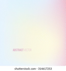 Halftone background. Light yellow blue pink lilac white and yellow color square shape banner