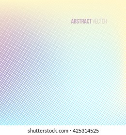 Halftone background. Light yellow blue pink lilac white and yellow color square shape banner