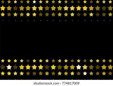 Halftone background made of gold stars. Festive vector pattern for christmas and holiday design. Luxery shining geometric texture