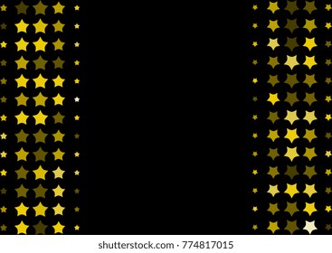 Halftone background made of gold stars. Festive vector pattern for christmas and holiday design. Luxery shining geometric texture