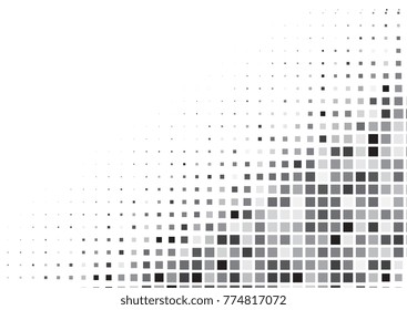 Halftone background made of squares. Grunge vector pattern for business design. Gradient geometric texture in pop art style. Universal stipple template