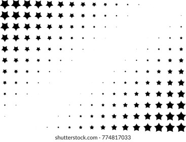 Halftone background made of stars. Grunge vector pattern for business design. Gradient geometric texture in pop art style. Universal stipple template