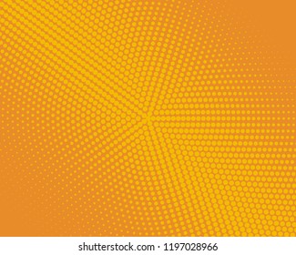 Halftone Background. Orange Dotted Overlay. Digital Gradient. Pop-art style. Grunge Backdrop. Modern futuristic Pattern. Abstract panel. Vector illustration