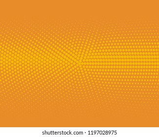 Halftone Background. Orange Dotted Overlay. Digital Gradient. Pop-art style. Grunge Backdrop. Modern futuristic Pattern. Abstract panel. Vector illustration