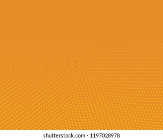 Halftone Background. Orange Dotted Overlay. Digital Gradient. Pop-art style. Grunge Backdrop. Modern futuristic Pattern. Abstract panel. Vector illustration