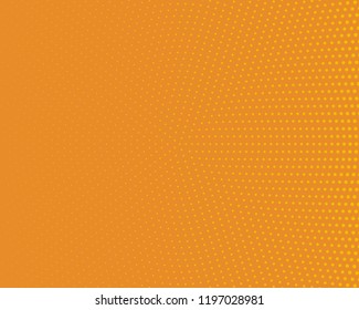 Halftone Background. Orange Dotted Overlay. Digital Gradient. Pop-art style. Grunge Backdrop. Modern futuristic Pattern. Abstract panel. Vector illustration