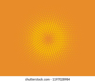 Halftone Background. Orange Dotted Overlay. Digital Gradient. Pop-art style. Grunge Backdrop. Modern futuristic Pattern. Abstract panel. Vector illustration
