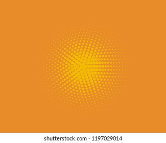 Halftone Background. Orange Dotted Overlay. Digital Gradient. Pop-art style. Grunge Backdrop. Modern futuristic Pattern. Abstract panel. Vector illustration