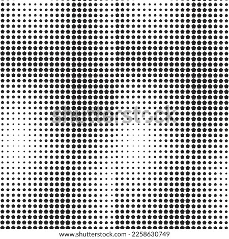 Halftone background pattern. pentagon halftone backdrop design.