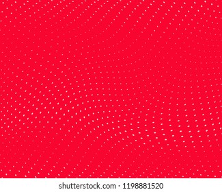 Halftone Background. Pink-red color. Digital Gradient. Pop-art style. Grunge Backdrop. Modern futuristic Pattern. Abstract panel. Vector illustration
