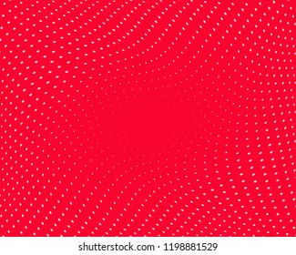 Halftone Background. Pink-red color. Digital Gradient. Pop-art style. Grunge Backdrop. Modern futuristic Pattern. Abstract panel. Vector illustration
