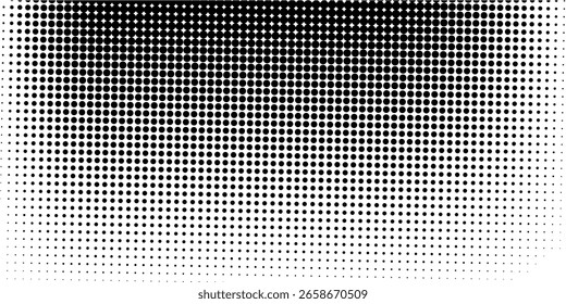 Fondo de semitono. Contexto de puntos. Antiguas Textura en blanco y negro. Superposición de degradado en tensión. Ilustración vectorial