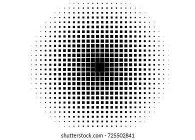 Halftone background. Pop art, comic style. Pattern with small squares. Design element for web banners, posters, cards, wallpapers, backdrops, sites, panels. Black and white color. Vector illustration
