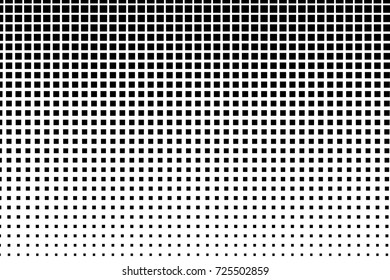 Halftone background. Pop art, comic style. Pattern with small squares. Design element for web banners, posters, cards, wallpapers, backdrops, sites, panels. Black and white color. Vector illustration