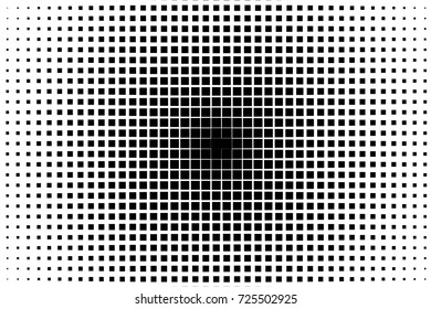Halftone background. Pop art, comic style. Pattern with small squares. Design element for web banners, posters, cards, wallpapers, backdrops, sites, panels. Black and white color. Vector illustration