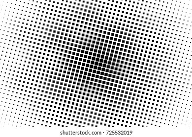 Halftone background. Pop art, comic style. Pattern with small squares. Design element for web banners, posters, cards, wallpapers, backdrops, sites, panels. Black and white color. Vector illustration