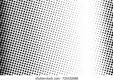 Halftone background. Pop art, comic style. Pattern with small squares. Design element for web banners, posters, cards, wallpapers, backdrops, sites, panels. Black and white color. Vector illustration