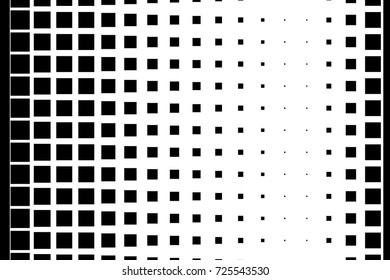 Halftone background. Pop art, comic style. Pattern with small squares. Design element for web banners, posters, cards, wallpapers, backdrops, sites, panels. Black and white color. Vector illustration