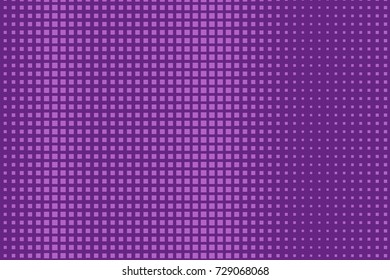 Halftone background. Pop art, comic style. Pattern with small squares. Design element for web banners, posters, cards, wallpapers, backdrops, sites, panels. Purple color. Vector illustration