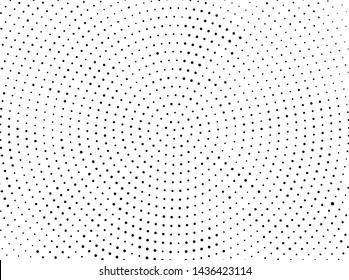 Halftone background. Pop art style. Pattern with circles, dots. Radiating from the center dotted rays, lines. Backdrop, design for web banners, Wallpaper, sites Vector illustration 