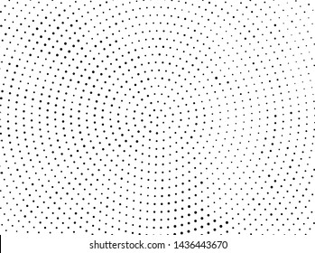 Halftone background. Pop art style. Pattern with circles, dots. Radiating from the center dotted rays, lines. Backdrop, design for web banners, Wallpaper, sites Vector illustration 