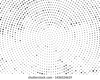 Halftone background. Pop art style. Pattern with circles, dots. Radiating from the center dotted rays, lines. Backdrop, design for web banners, Wallpaper, sites Vector illustration 