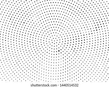 Halftone background. Pop art style. Pattern with circles, dots. Radiating from the center dotted rays, lines. Backdrop, design for web banners, Wallpaper, sites Vector illustration 