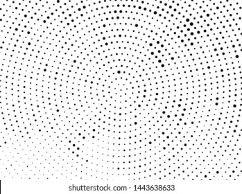 Halftone background. Pop art style. Pattern with circles, dots. Radiating from the center dotted rays, lines. Backdrop, design for web banners, Wallpaper, sites Vector illustration 