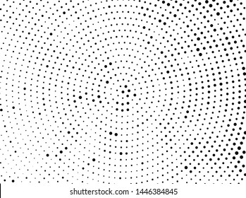 Halftone background. Pop art style. Pattern with circles, dots. Radiating from the center dotted rays, lines. Backdrop, design for web banners, Wallpaper, sites Vector illustration 