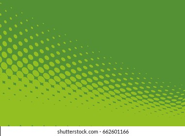 Halftone background. Pop art style. Green color. Pattern with circles, dots, design element for web banners, posters, cards, Wallpaper, backdrops, labels, sites, stickers. Vector illustration