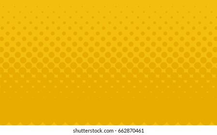 Halftone background. Pop art style. Orange, yellow color. Pattern with circles, dots, design element for web banners, posters, cards, Wallpaper, backdrops, labels, sites, stickers. Vector illustration