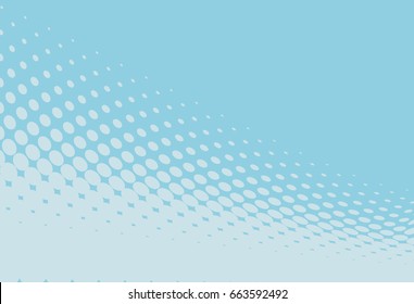 Halftone background. Pop art style. Blue color. Pattern with circles, dots, design element for web banners, posters, cards, Wallpaper, backdrops, labels, sites, stickers. Vector illustration 