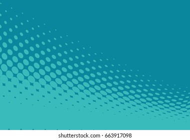 Halftone background. Pop art style. Turquoise, blue color Pattern with circles, dots, design element for web banners, posters, cards, Wallpaper, backdrops, labels, sites, stickers. Vector illustration