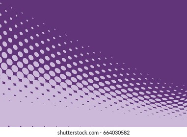 Halftone background. Pop art style. Purple, lilac color. Pattern with circles, dots, design element for web banners, posters, cards, Wallpaper, backdrops, labels, sites, stickers. Vector illustration