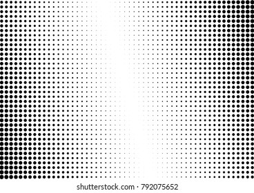 Halftone Background. Pop-art Distressed Backdrop. Dotted Grunge Overlay. Abstract Fade Texture. Vector illustration