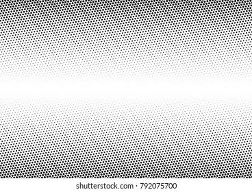Halftone Background. Pop-art Fade Backdrop. Vintage Distressed Texture. Points Black and White Pattern. Vector illustration