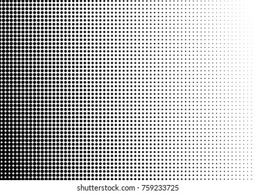 Halftone Background. Pop-art Texture. Gradient Points Overlay. Dotted Black and White Backdrop. Vector illustration